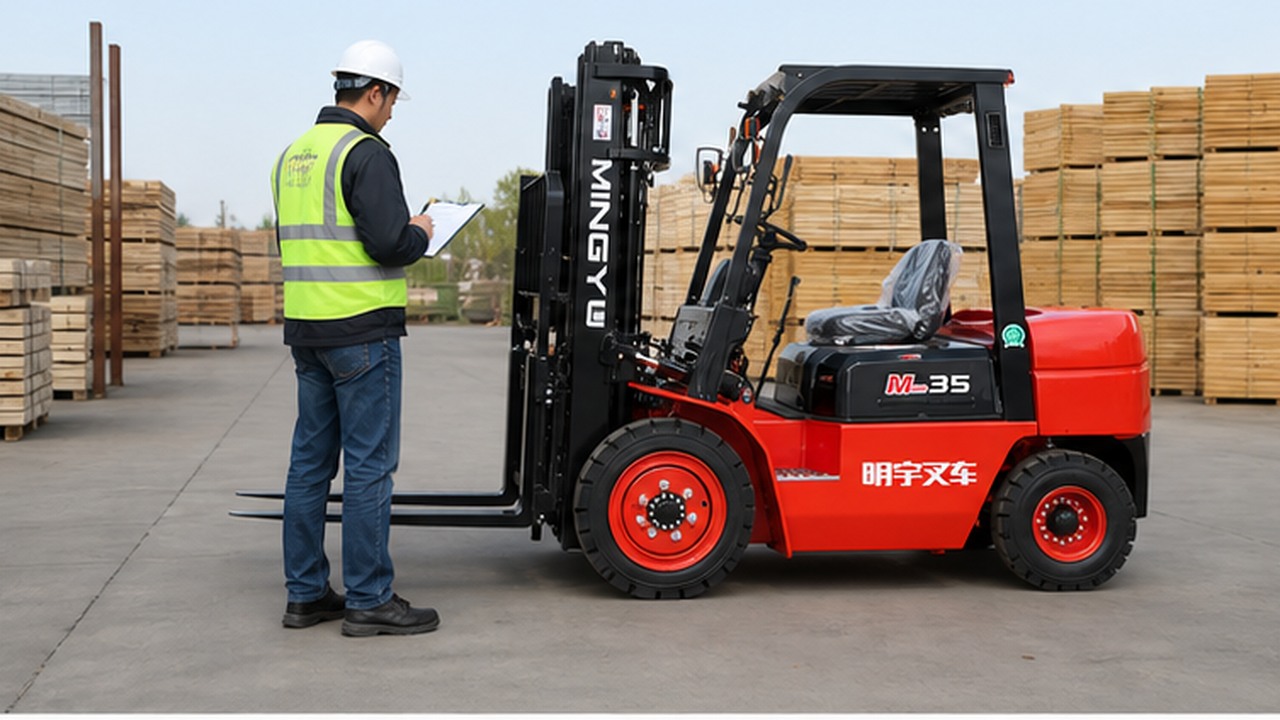 CPC40 Diesel Forklift in a bright operational scene