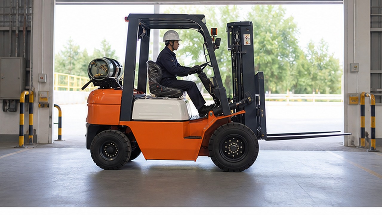 CPY50 LPG Forklift in a bright operational scene
