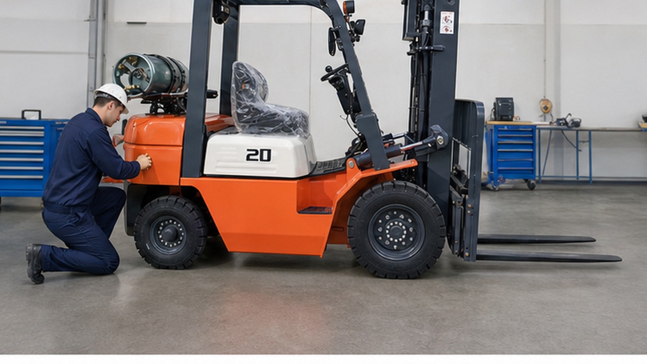 CPY40 LPG Forklift in a bright operational scene