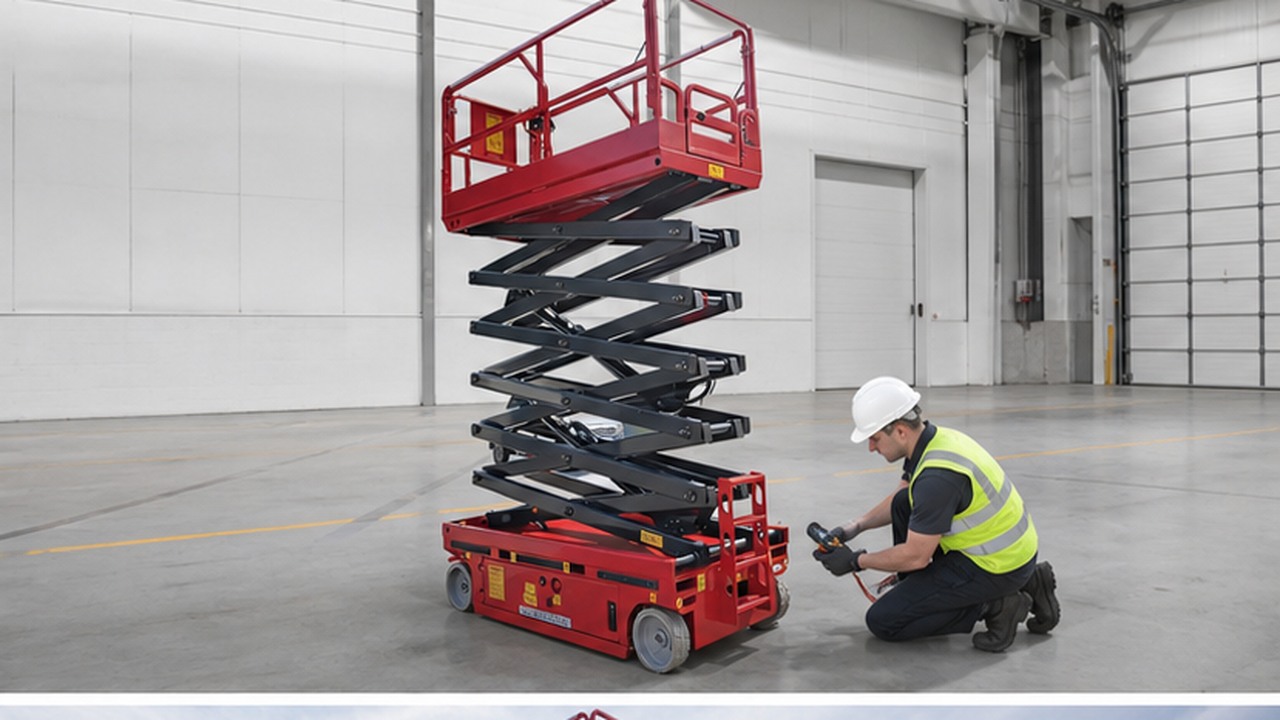 ZG-DZ-10SD Single Mast Lift in a bright operational scene