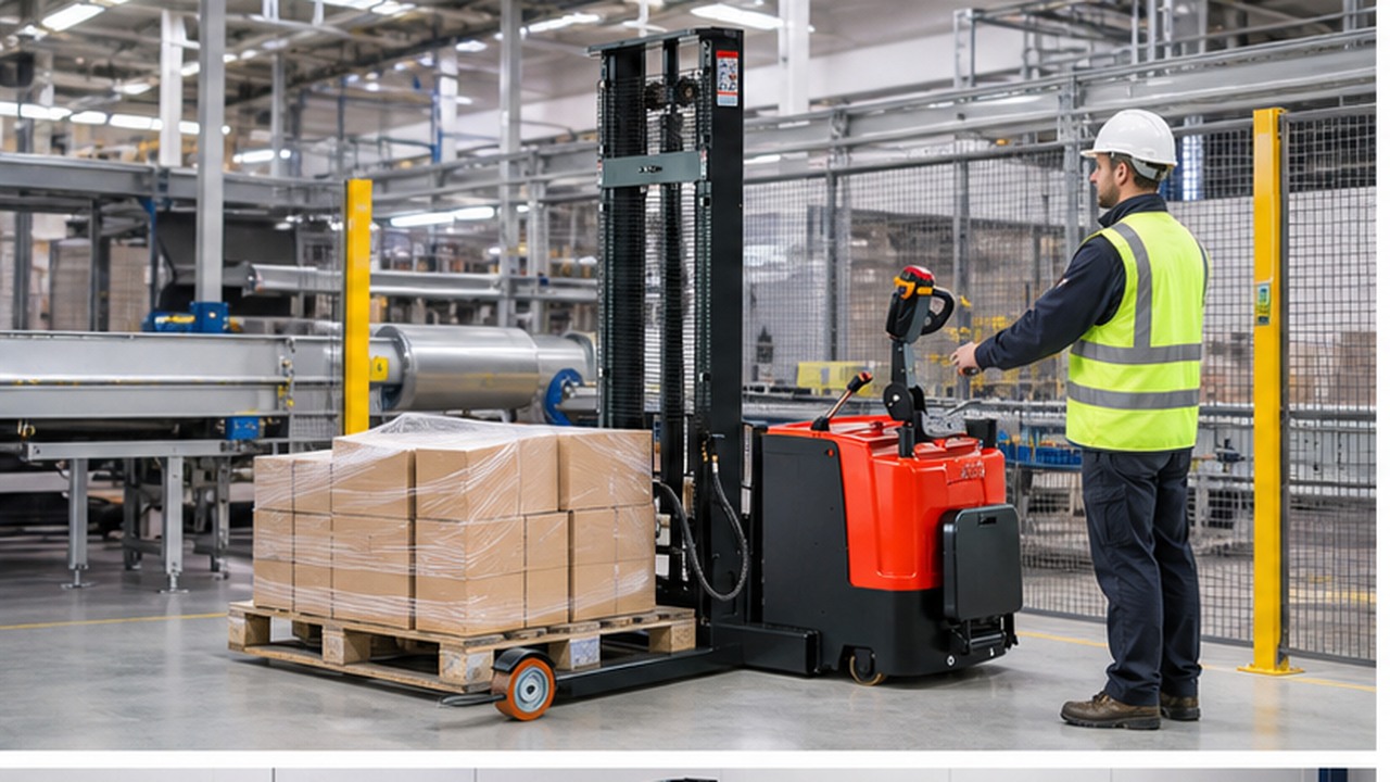 MYCQDA Reach Stacker in a bright operational scene