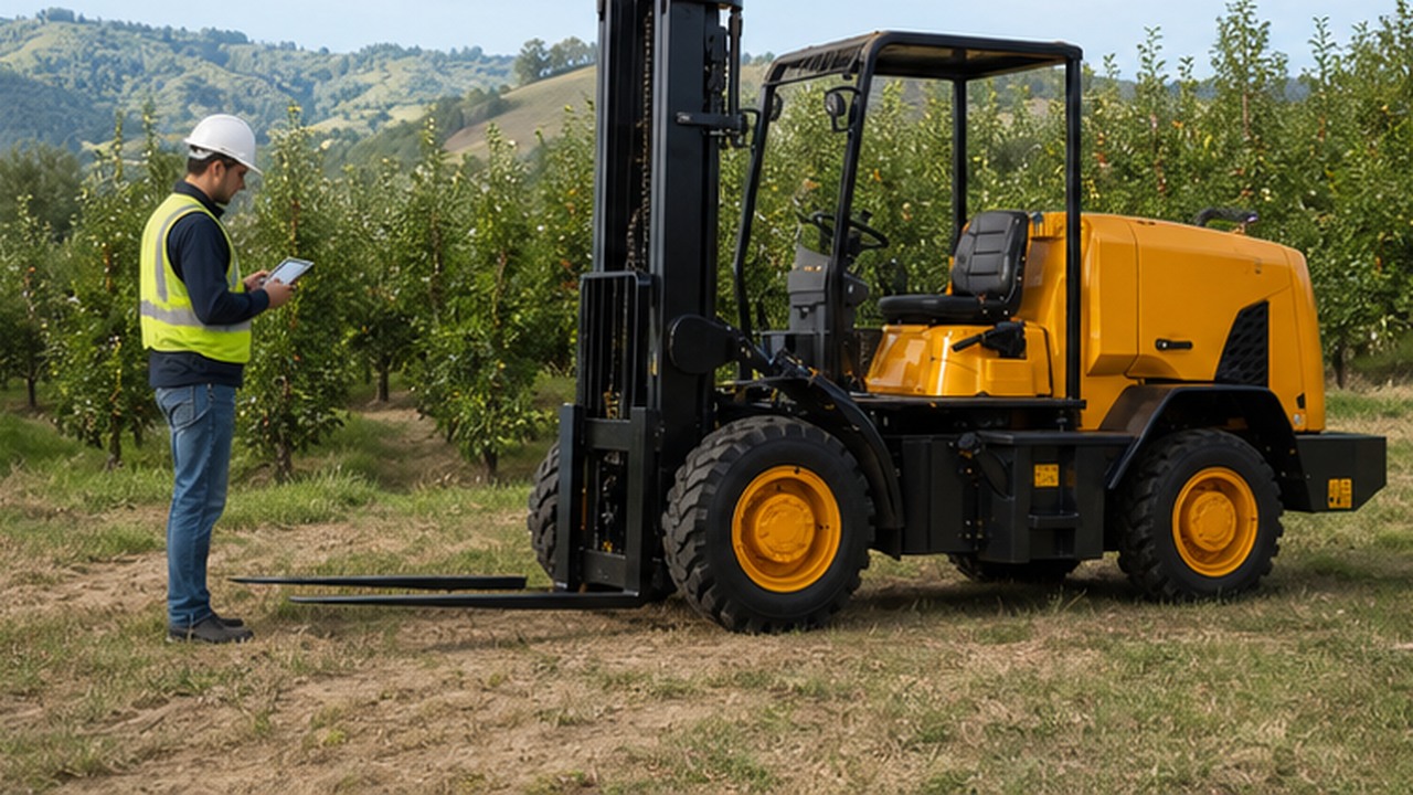 B28 Off-road Forklift bright operating scene