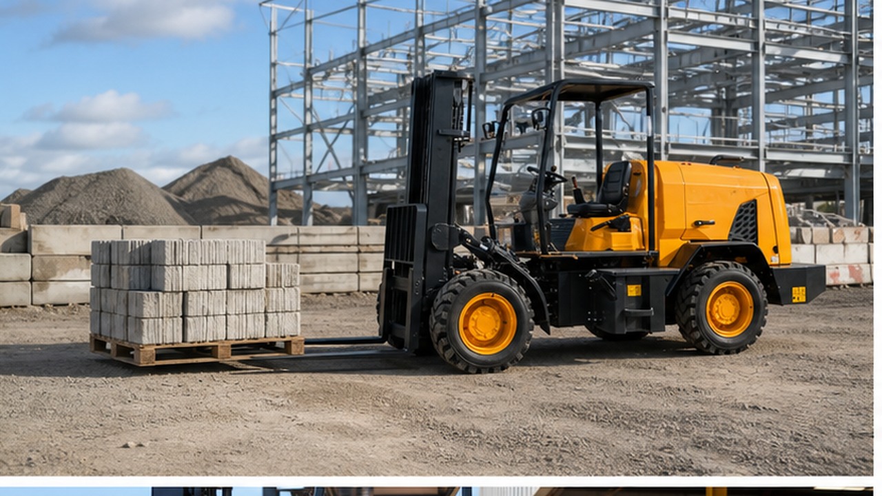 1000kg Remote Forklift bright operating scene