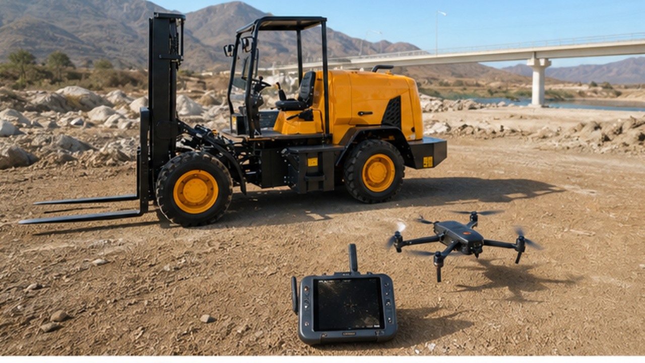 1500kg Remote Forklift bright operating scene