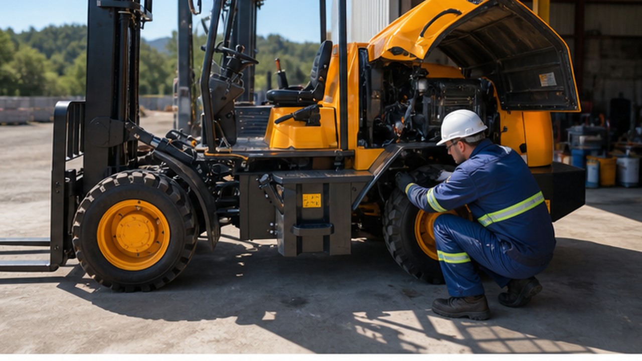 CPCK30 Diesel Forklift bright operating scene