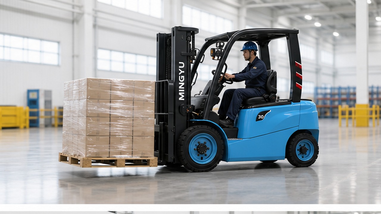 CPD05B Electric Forklift bright operating scene