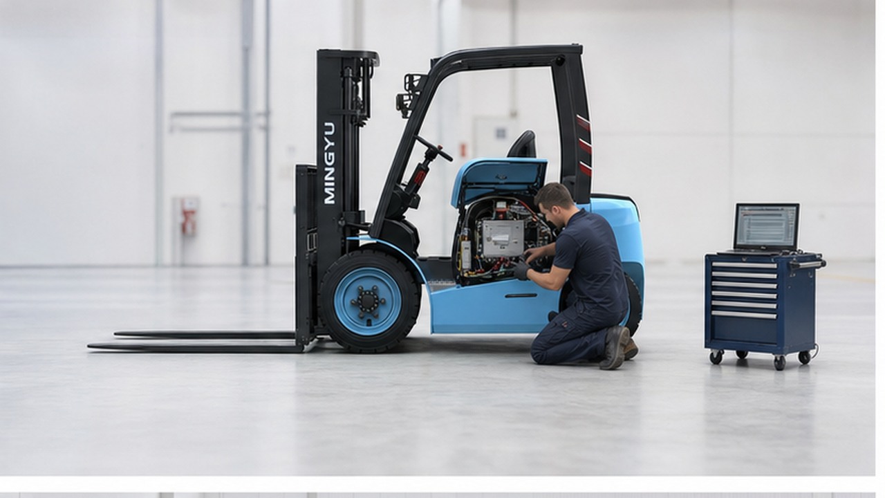 CPD18B Electric Forklift bright operating scene