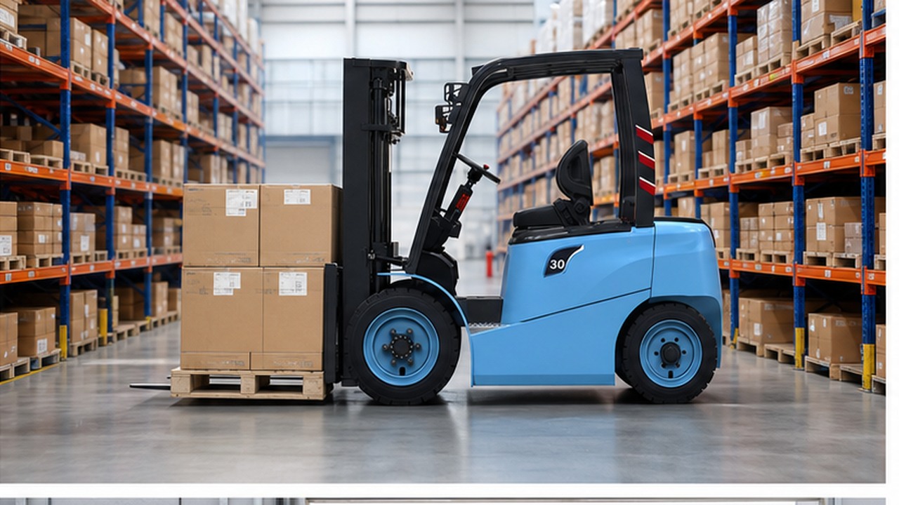 CPD25B Electric Forklift bright operating scene