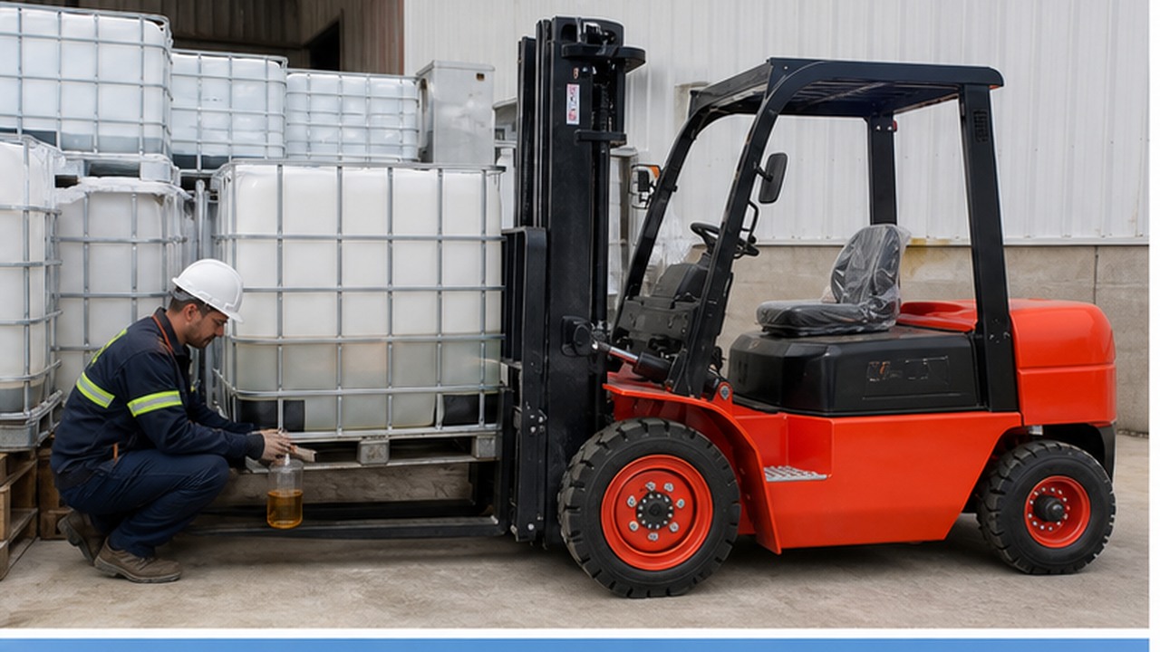 CPC15 Diesel Forklift bright operating scene