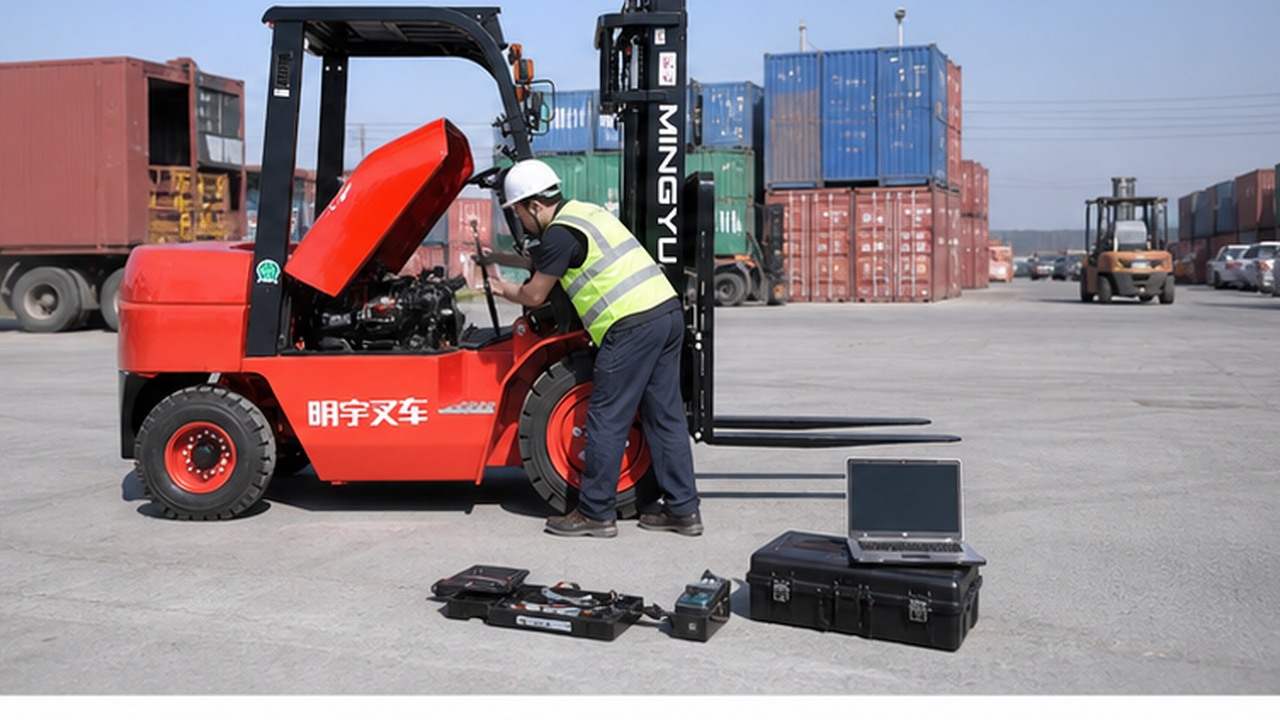 CPC60 Diesel Forklift bright operating scene