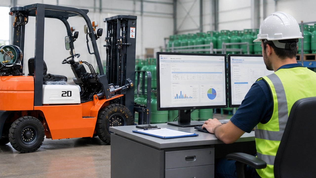 CPY25 LPG Forklift bright operating scene