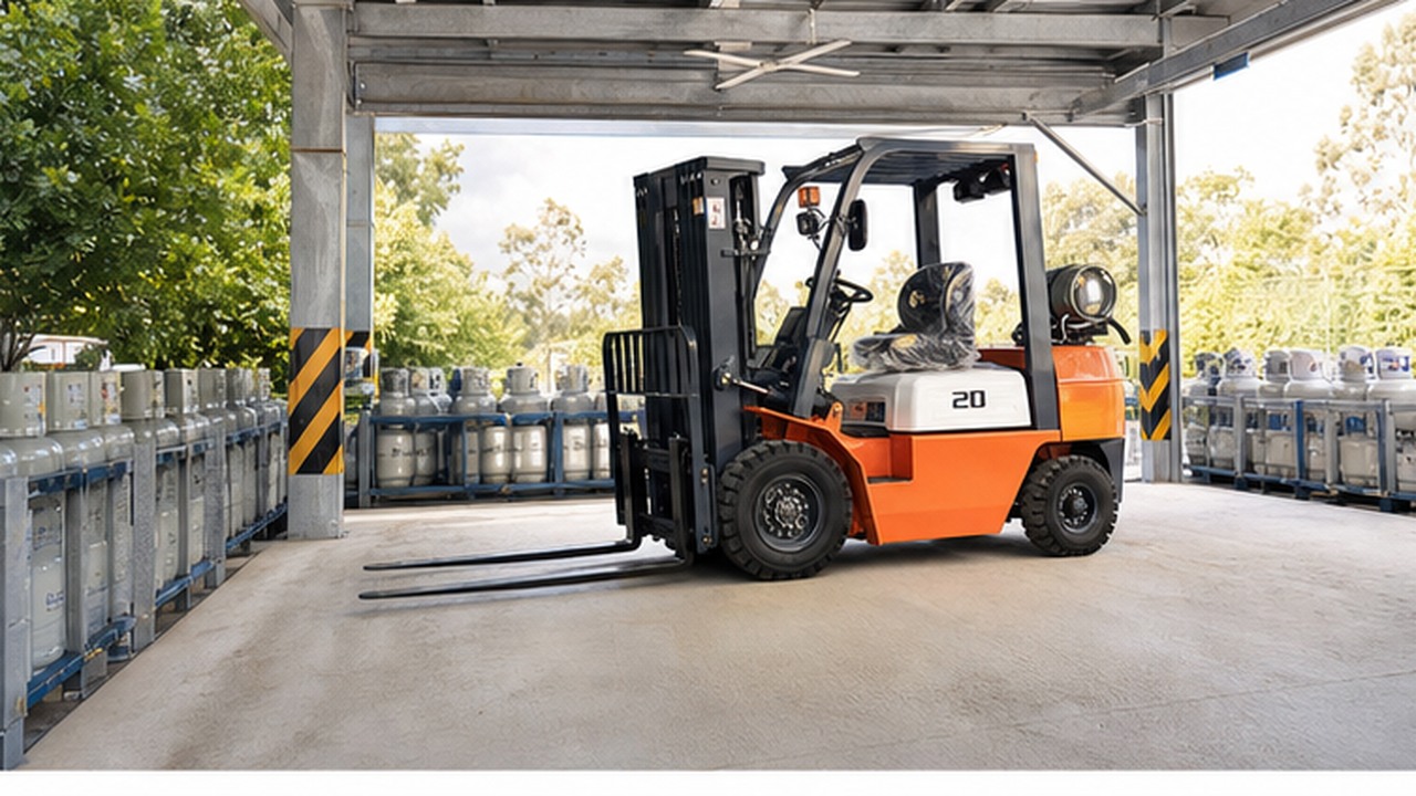 CPY35 LPG Forklift bright operating scene