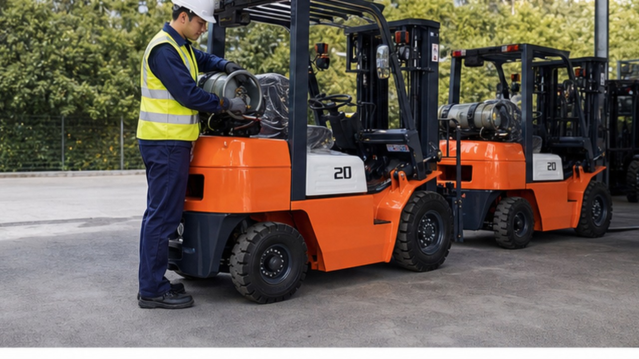 CPY40 LPG Forklift bright operating scene