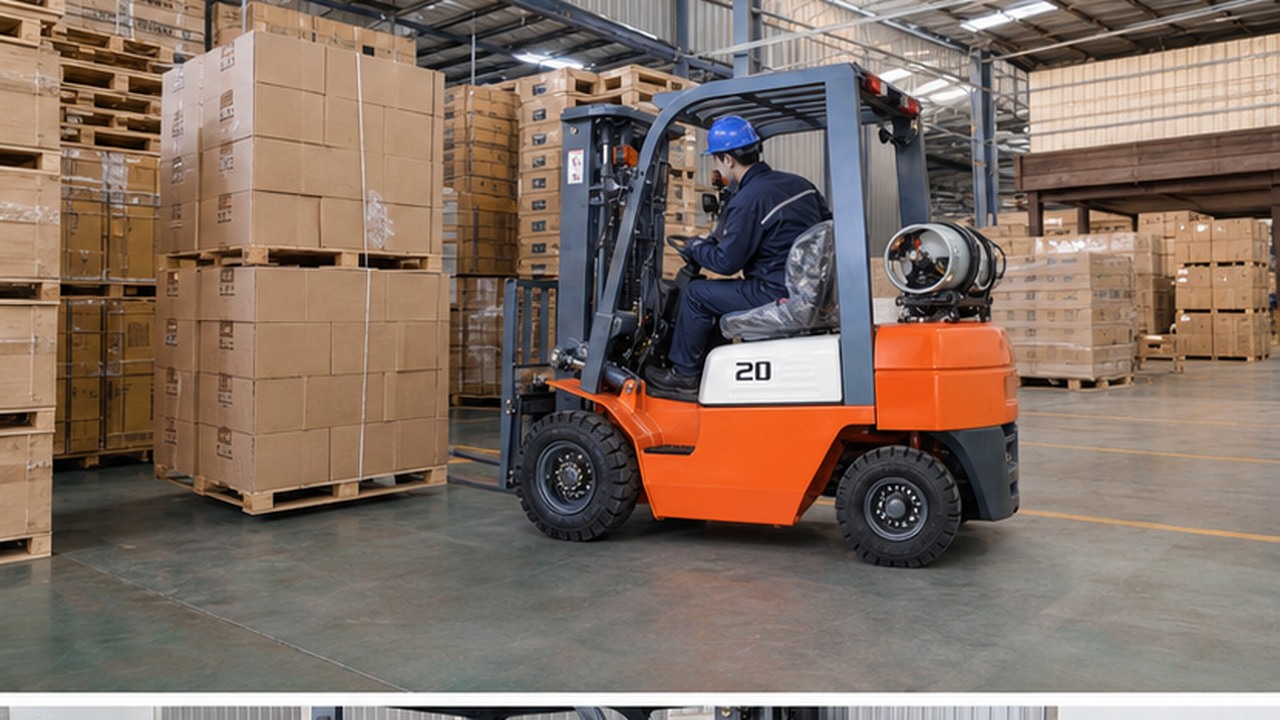 CPY35 LPG Forklift bright operating scene