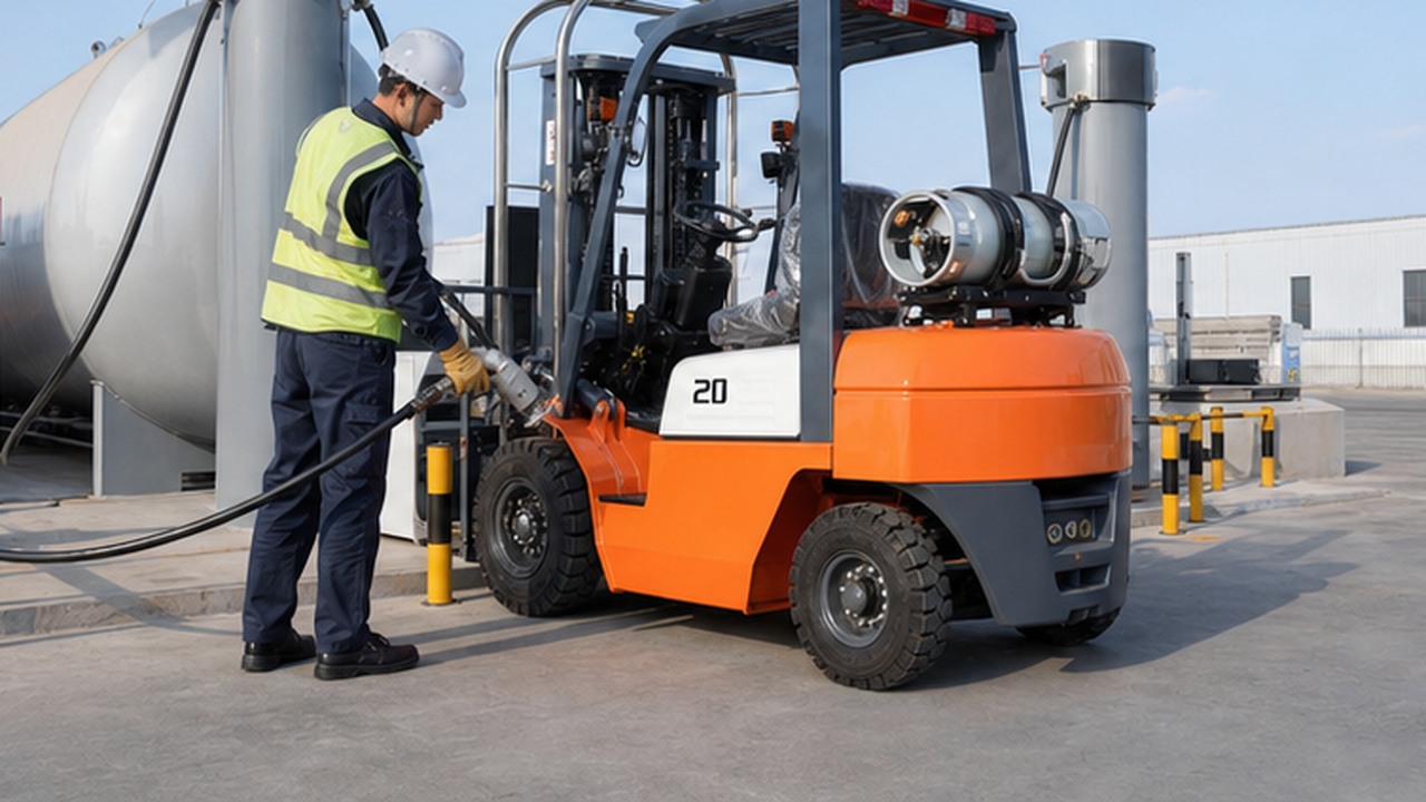 CPY40 LPG Forklift bright operating scene