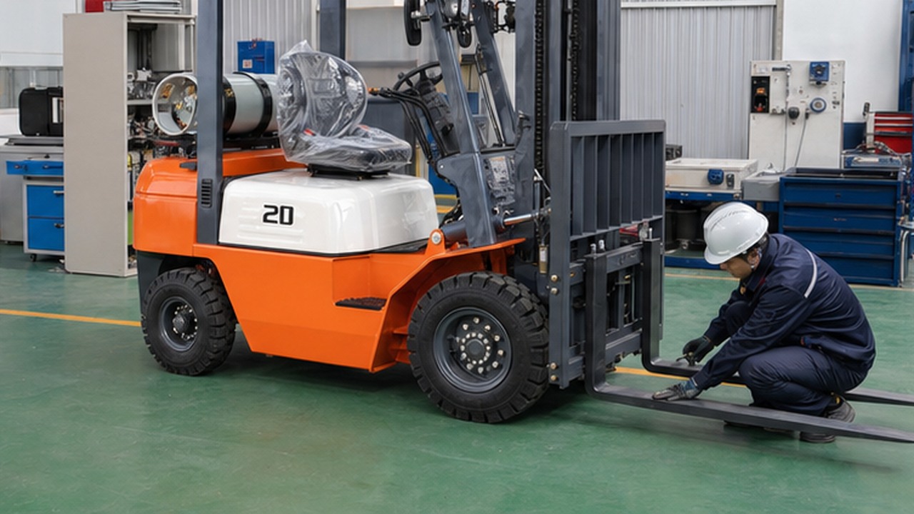 CPY50 LPG Forklift bright operating scene