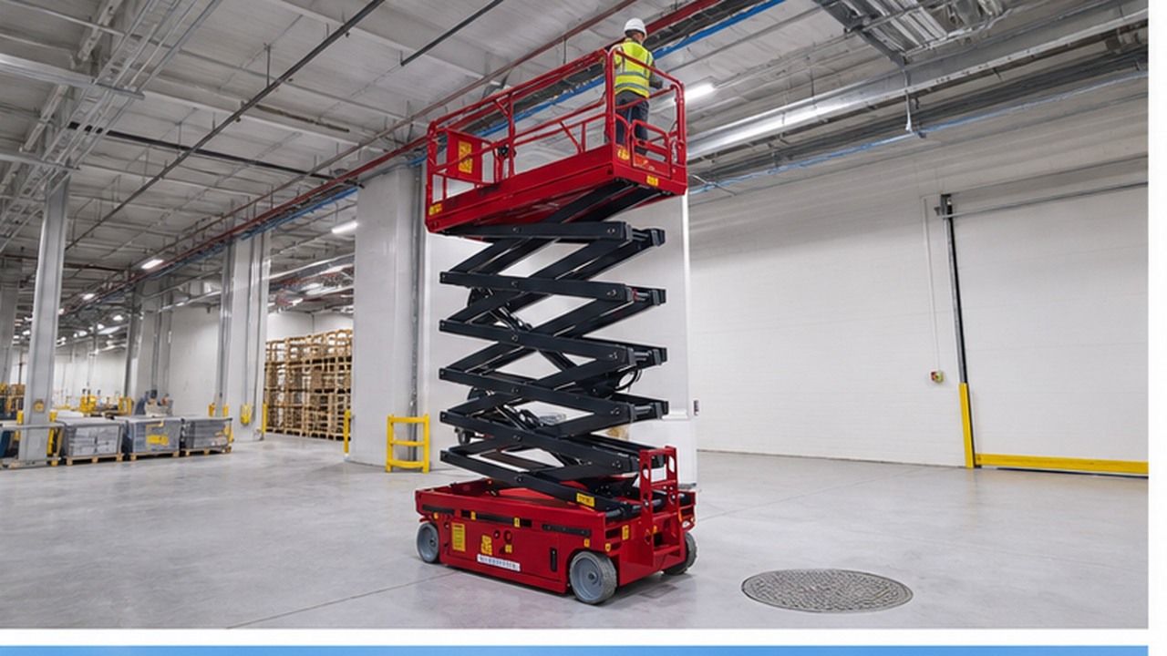 ZG-YY Off-road Scissor Lift bright operating scene