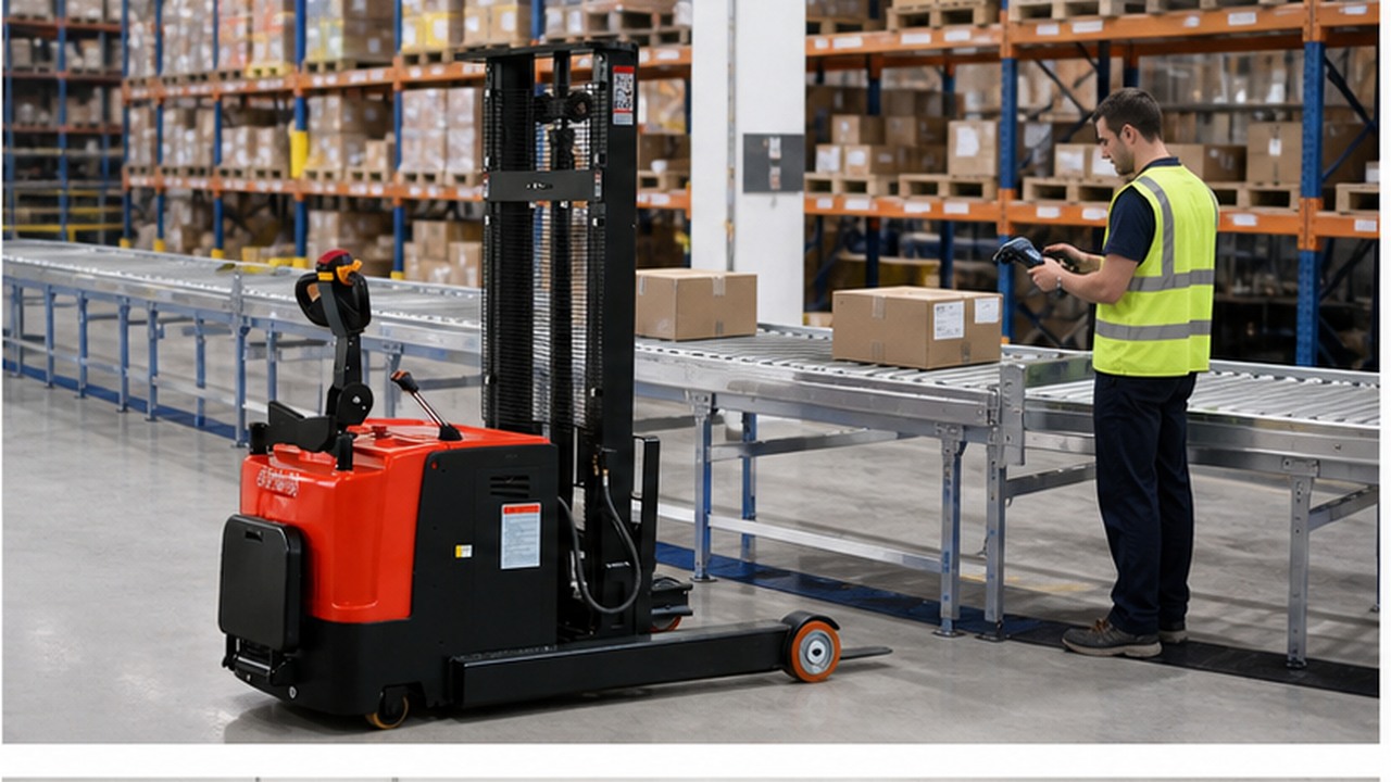 MYCQDA Reach Stacker bright operating scene