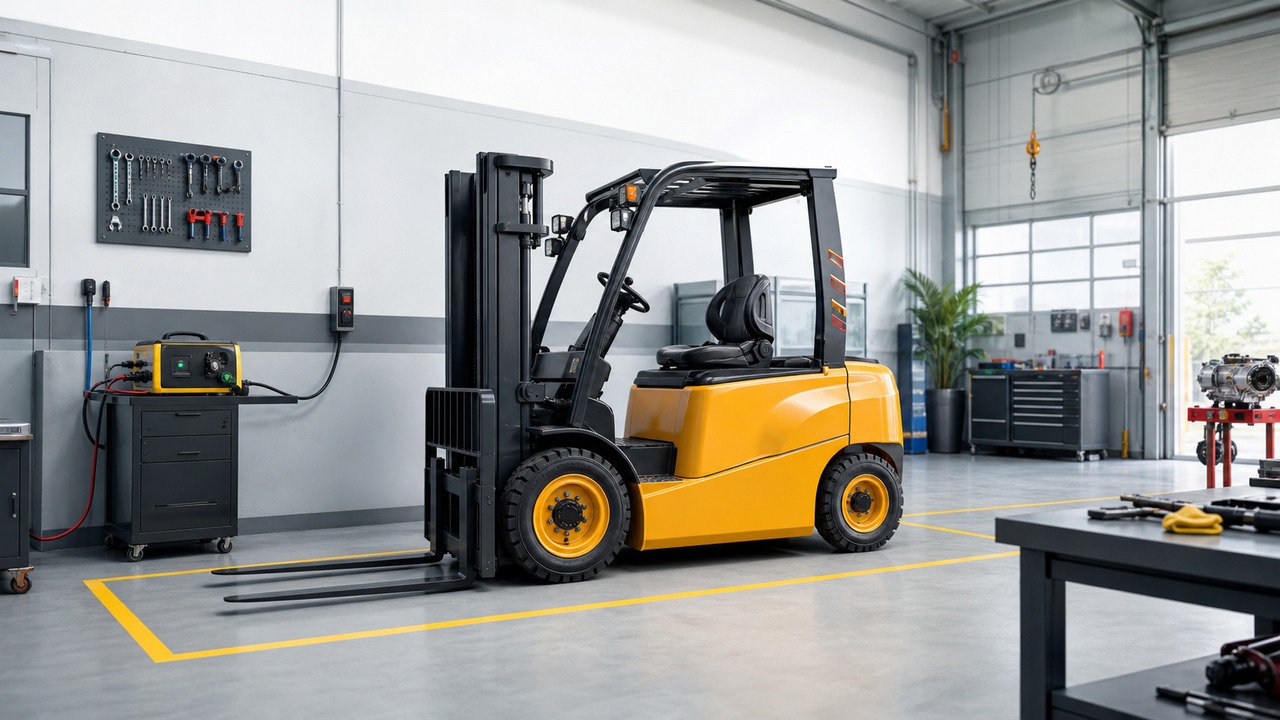 CPD25-LX lithium electric forklift dealer service and maintenance scene