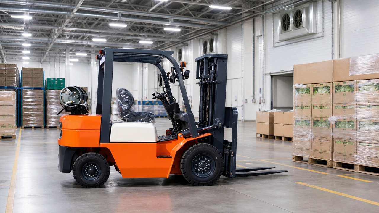 CPCY55 LPG forklift in a customer application scene