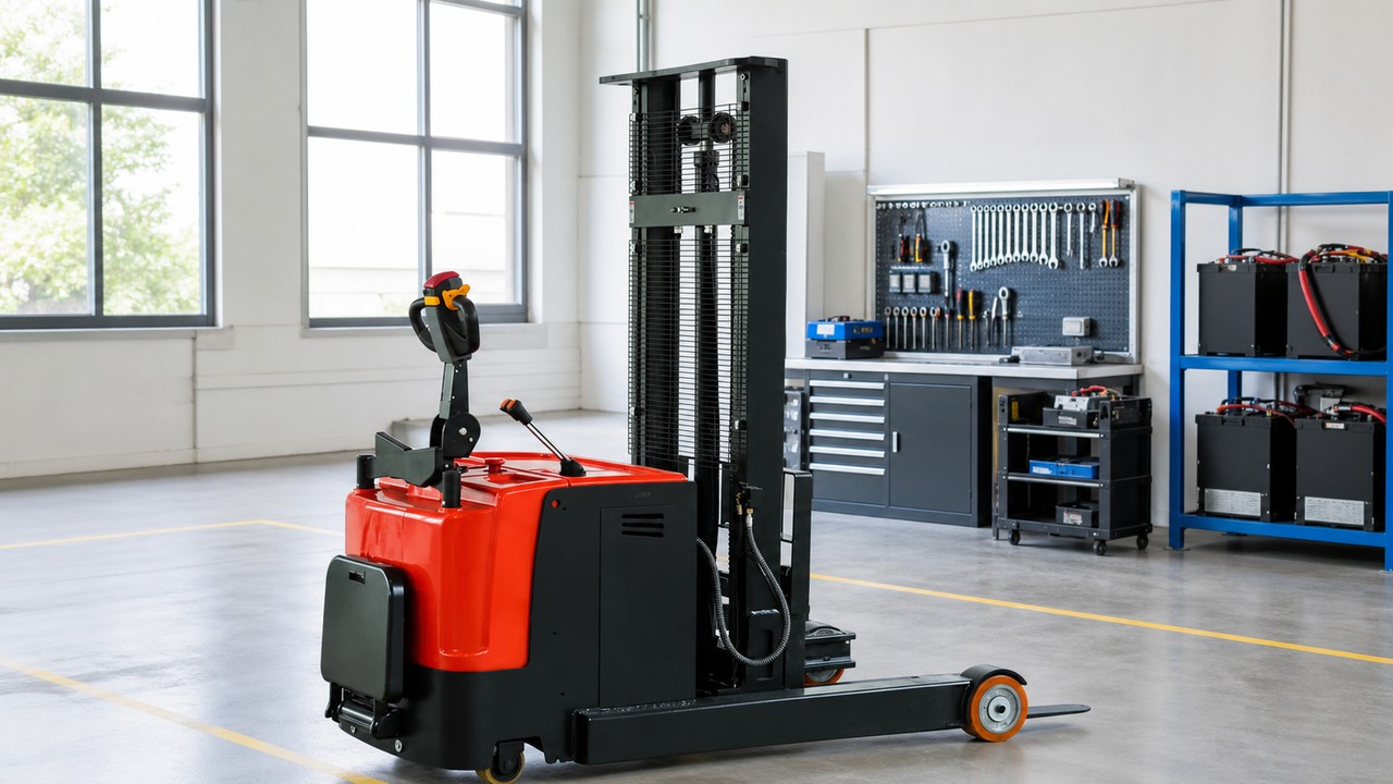 CDD20-R electric pallet stacker dealer service and maintenance scene