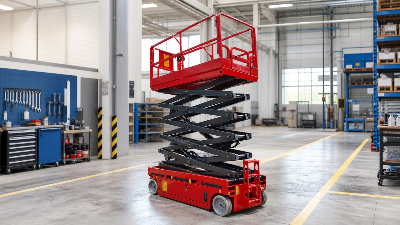 GTJZ1212E-X electric scissor lift dealer service and maintenance scene
