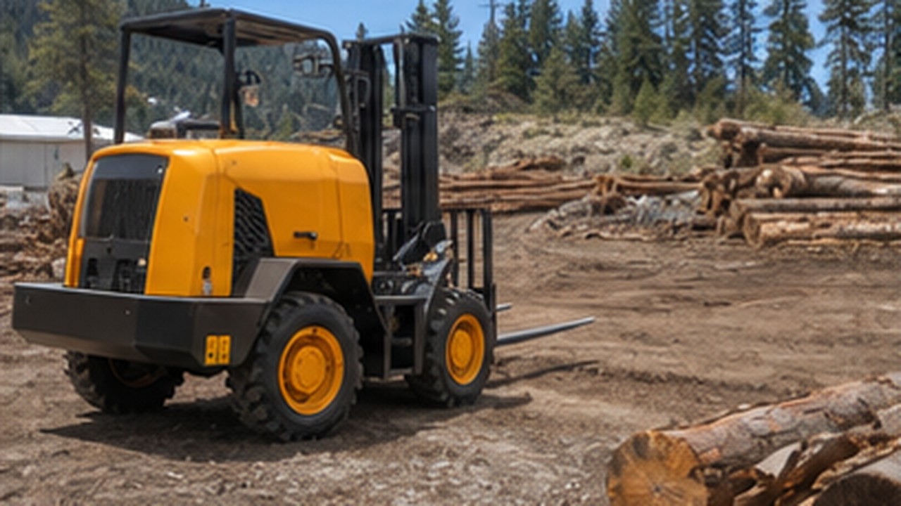 Related Rear-pivot Rough Terrain Forklift 3 bright operating scene