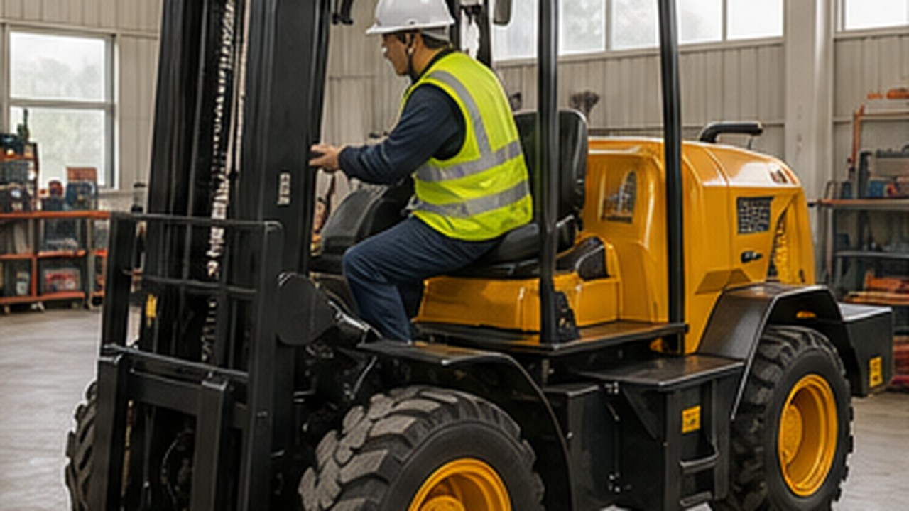 Related Remote Control Rough Terrain Forklift 3 bright operating scene