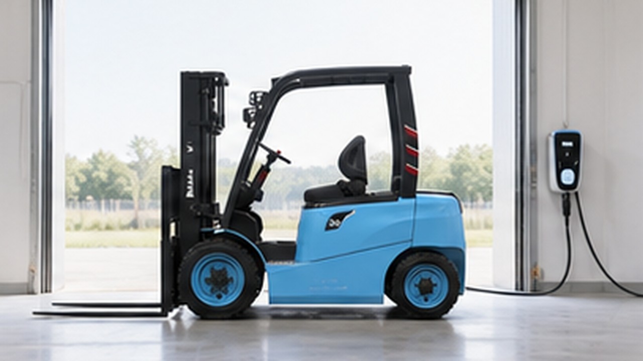 Related Electric Forklift 2 bright operating scene