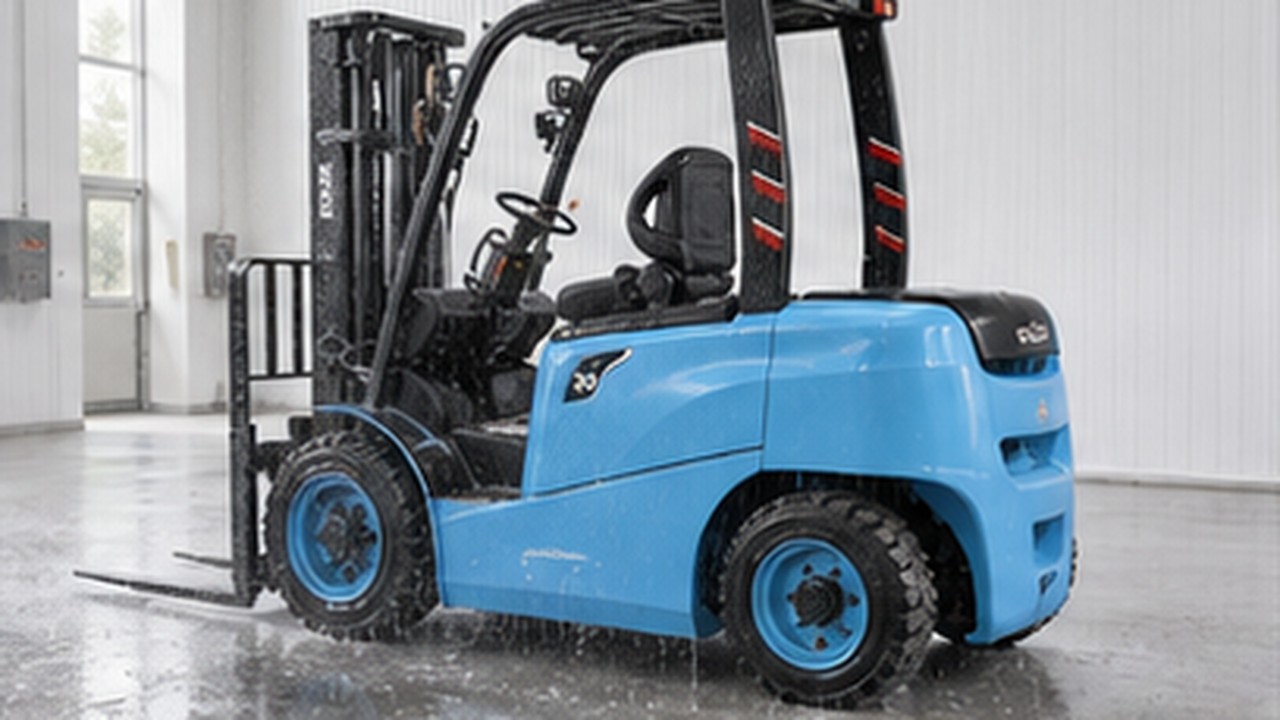 Related Electric Forklift 1 bright operating scene