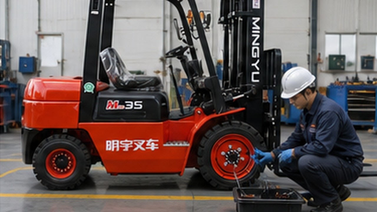 Related Diesel Forklift 2 bright operating scene