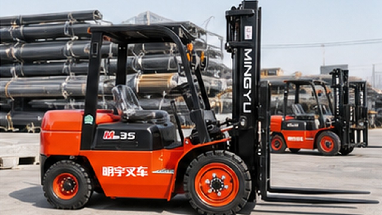 Related Diesel Forklift 2 bright operating scene