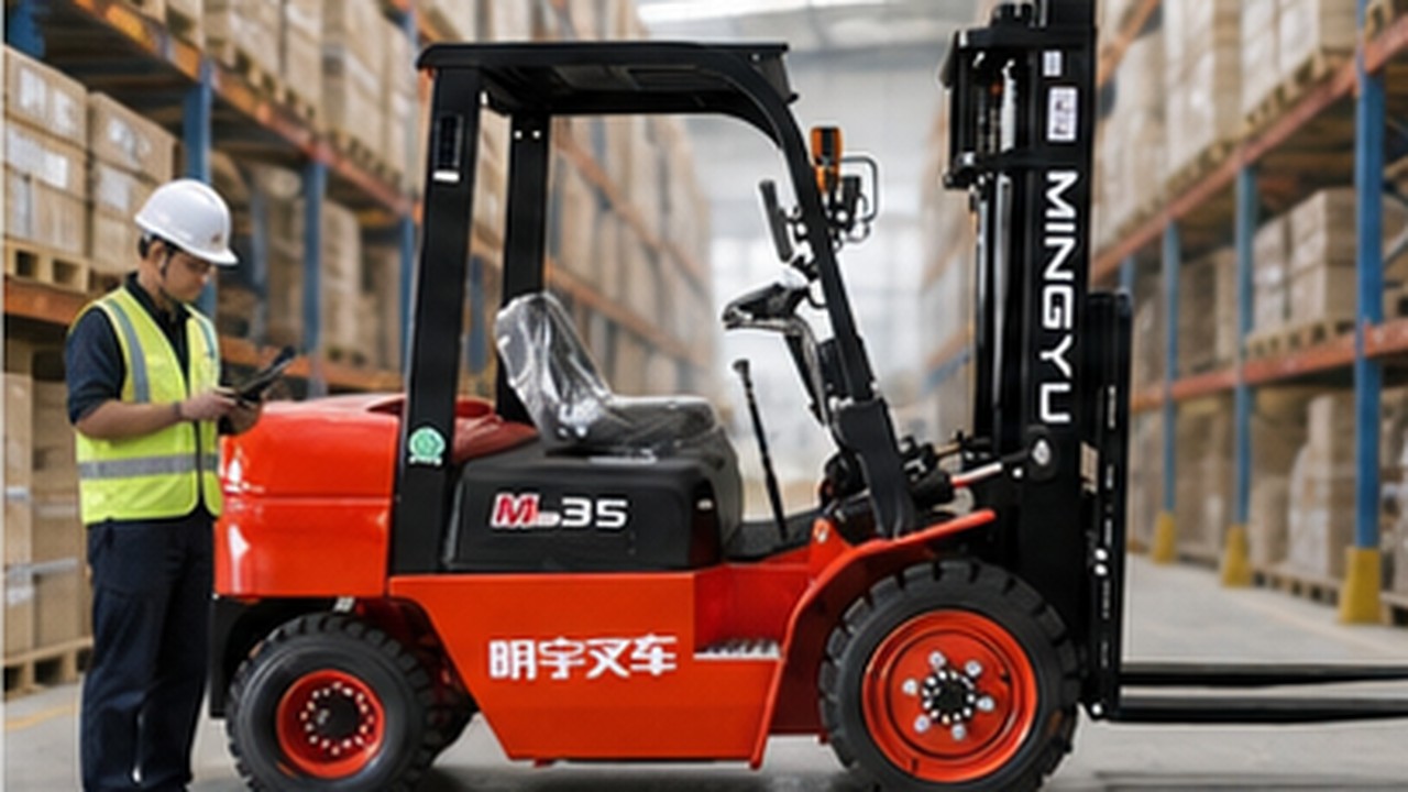 Related Diesel Forklift 3 bright operating scene