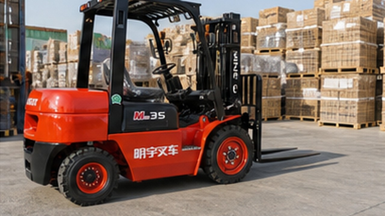Related Diesel Forklift 2 bright operating scene