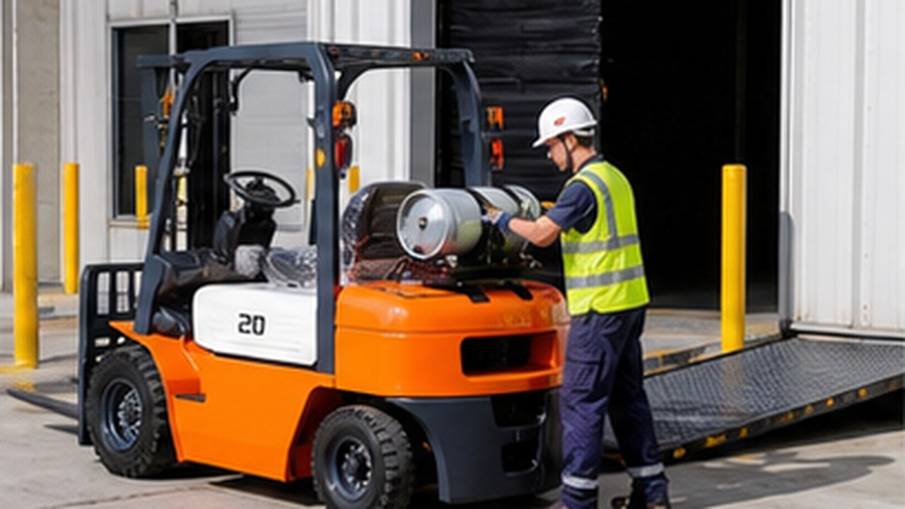 Related LPG Forklift 1 bright operating scene