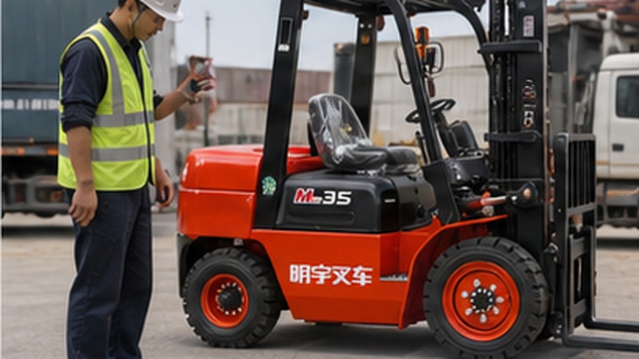Related Diesel Forklift 3 bright operating scene