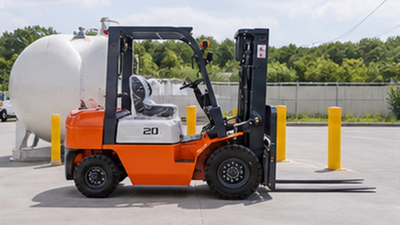 Related LPG Forklift 2 bright operating scene