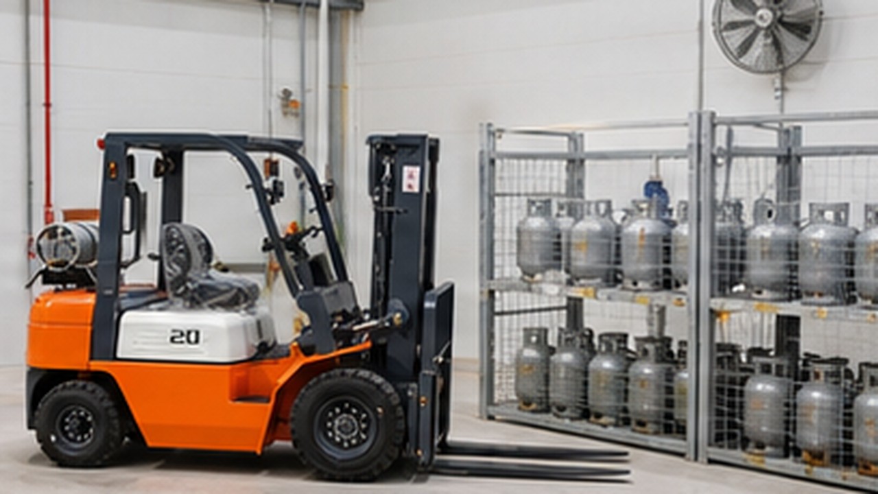 Related LPG Forklift 3 bright operating scene