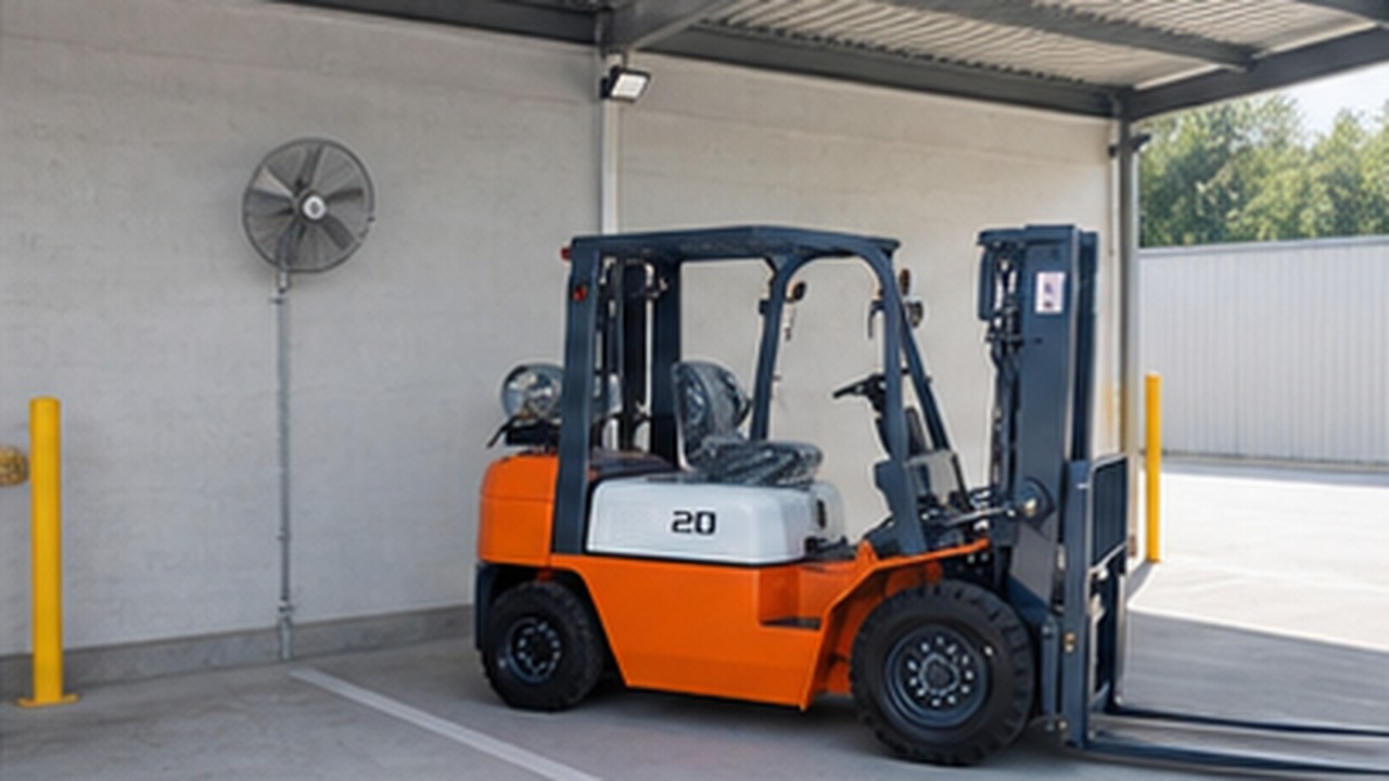Related LPG Forklift 2 bright operating scene