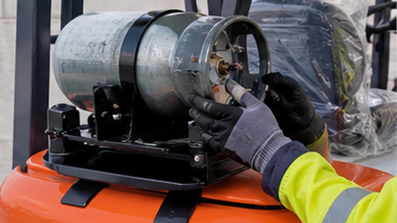 Related LPG Forklift 2 bright operating scene