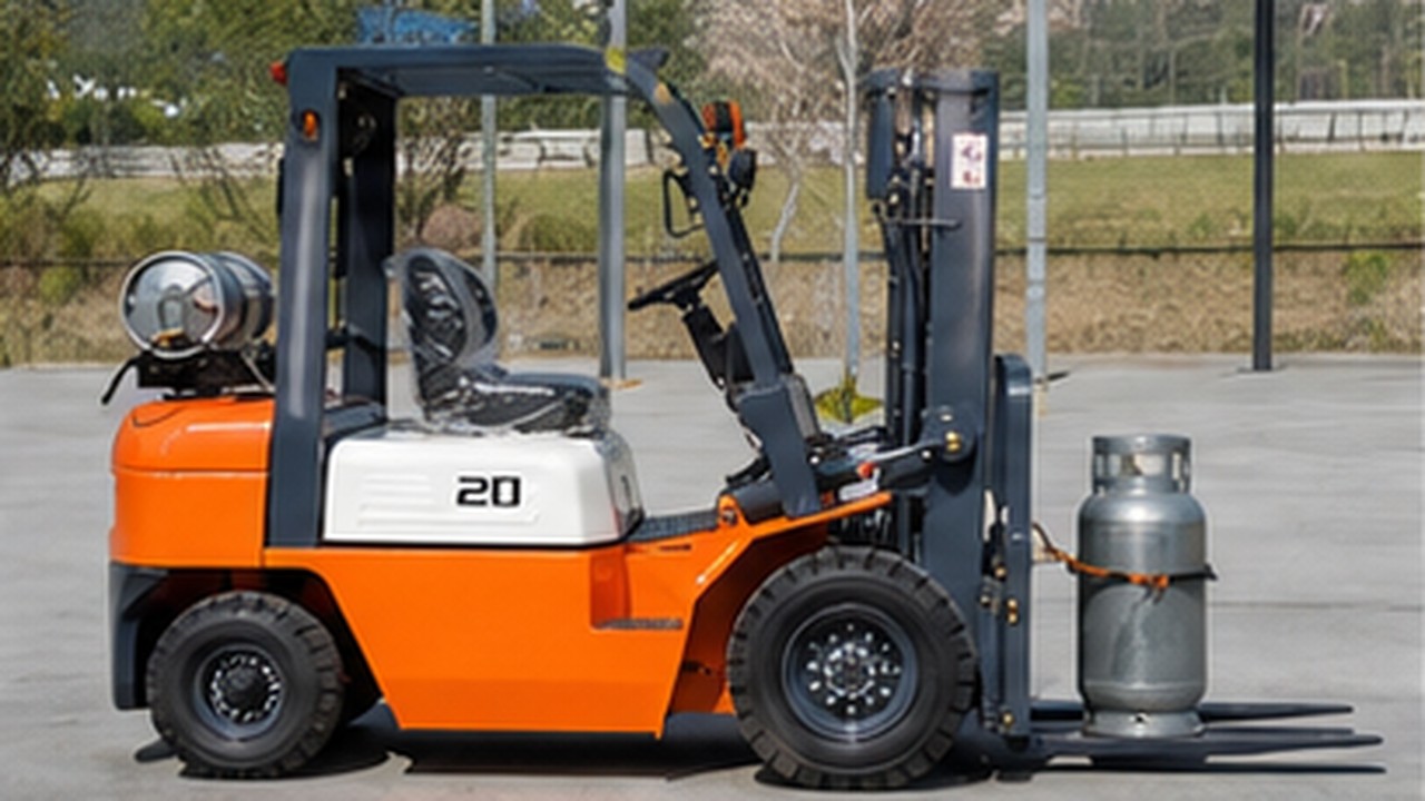 Related LPG Forklift 1 bright operating scene