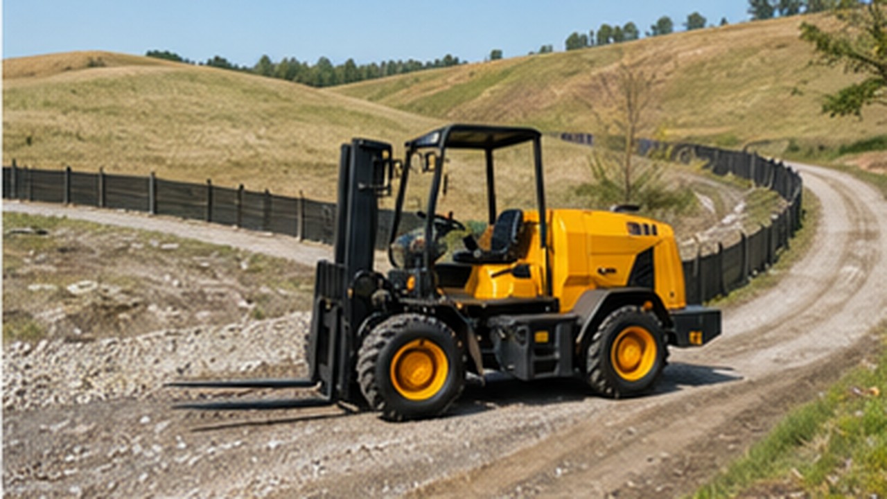 Related Rear-pivot Rough Terrain Forklift 3 bright operating scene