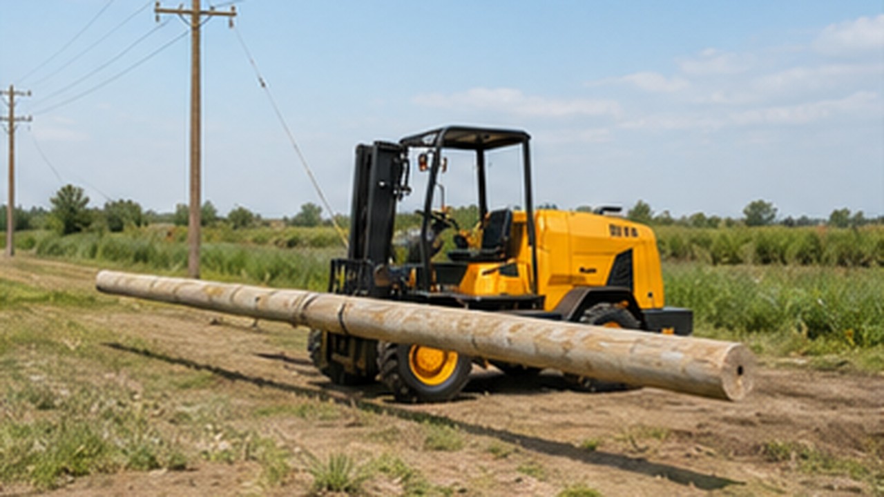 Related Rear-pivot Rough Terrain Forklift 2 bright operating scene