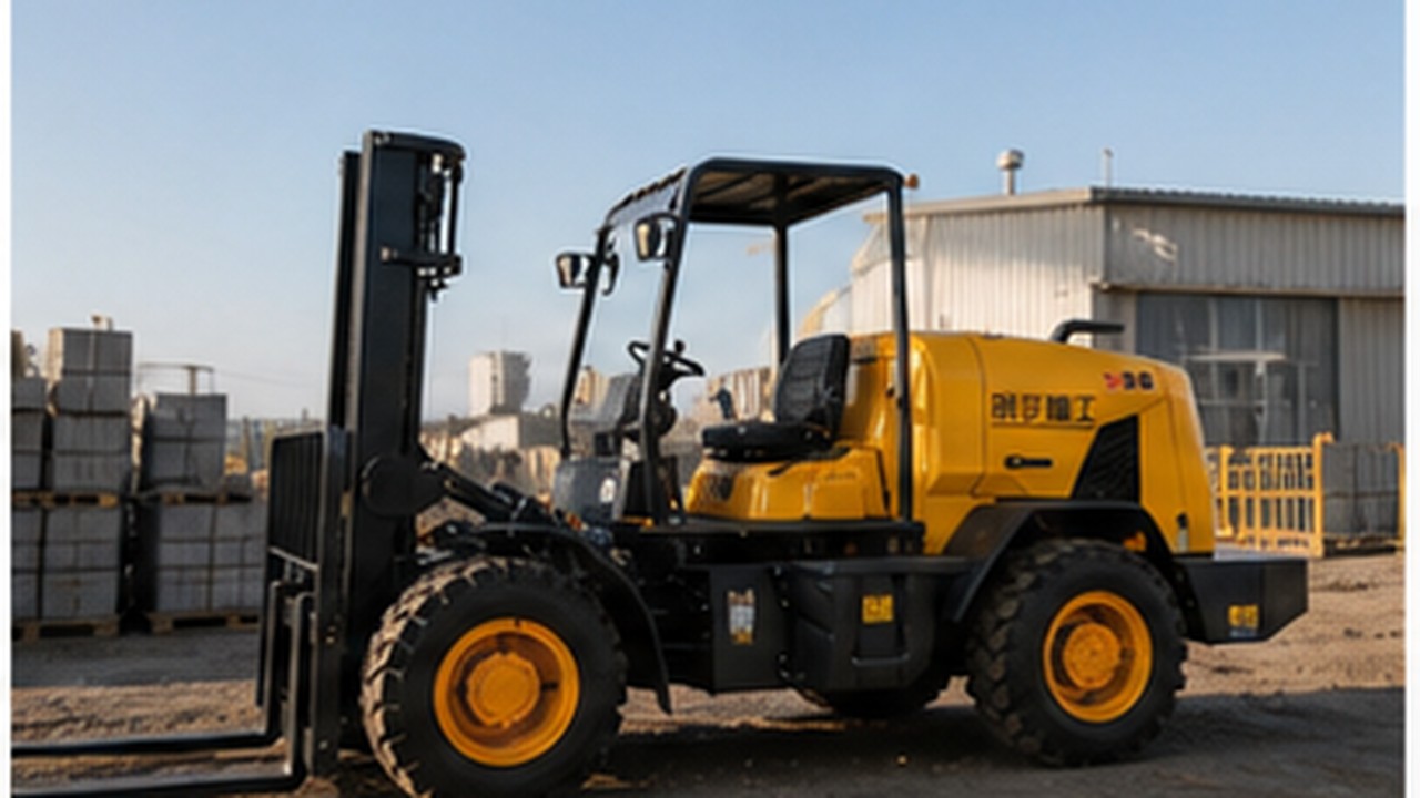 Related Remote Control Rough Terrain Forklift 2 bright operating scene