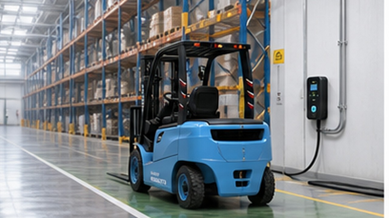 Related Electric Forklift 3 bright operating scene