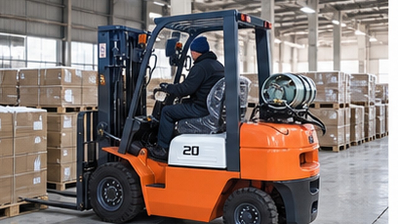 Related LPG Forklift 3 bright operating scene