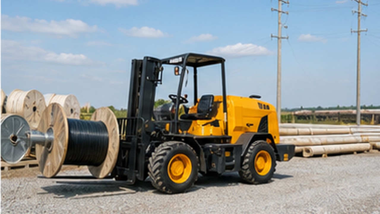 Related Rear-pivot Rough Terrain Forklift 3 bright operating scene