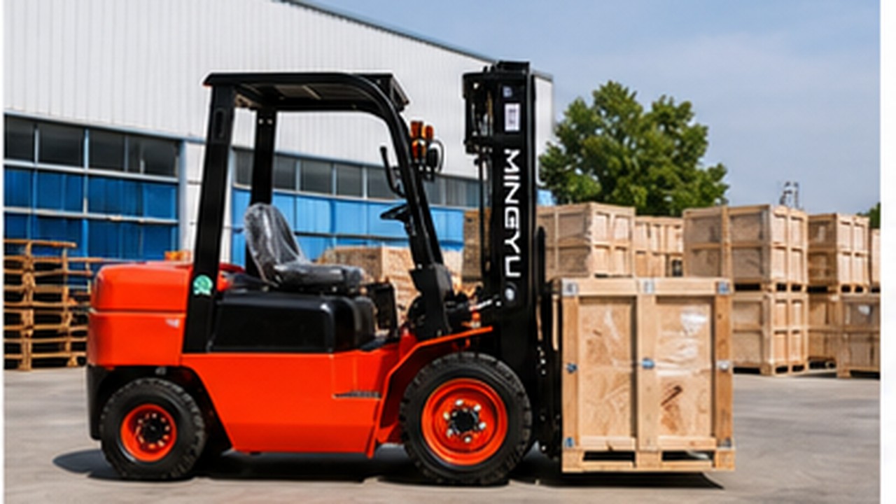 Related Diesel Forklift 2 bright operating scene