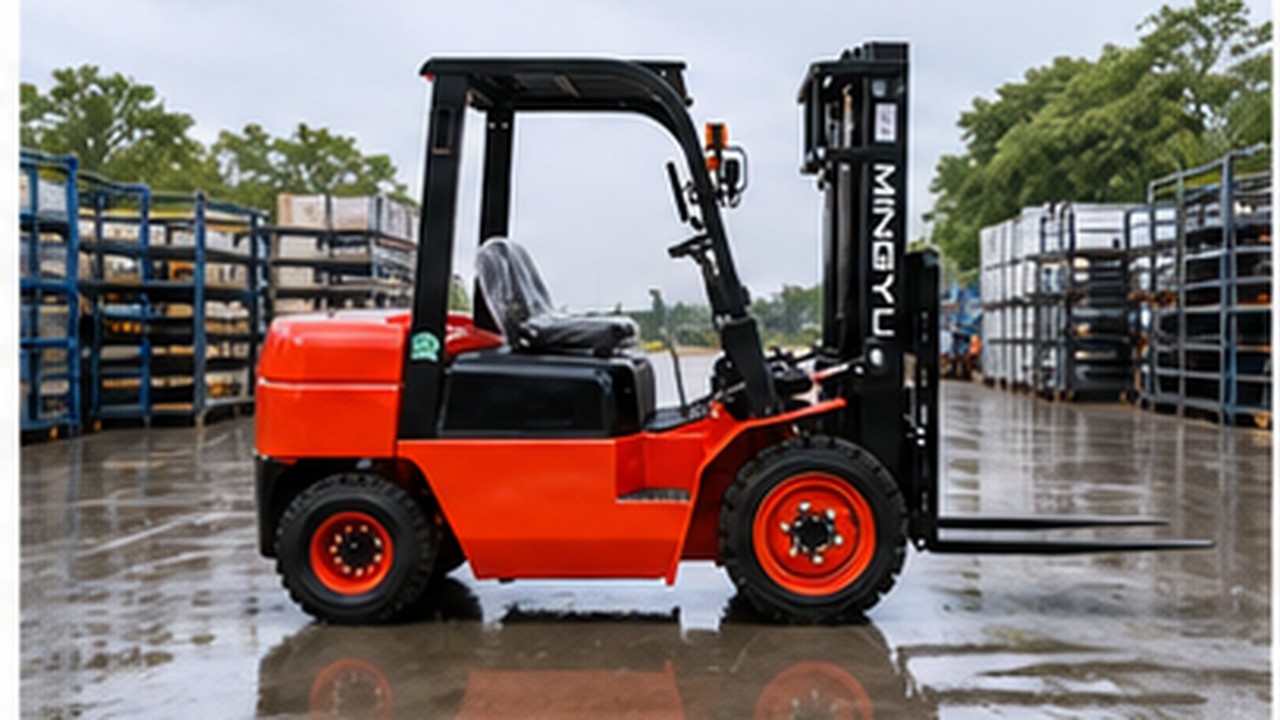 Related Diesel Forklift 1 bright operating scene