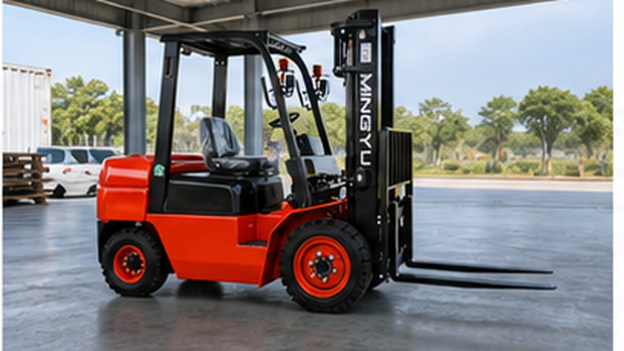 Related Diesel Forklift 2 bright operating scene